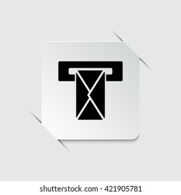 Mail box  - black vector icon
