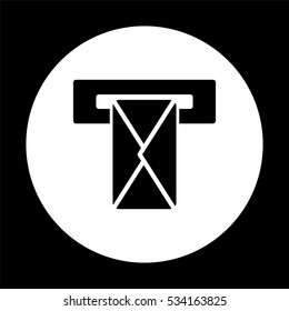 Mail box  - black vector icon