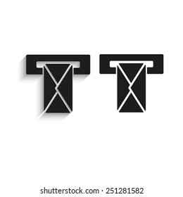Mail box - black vector icons