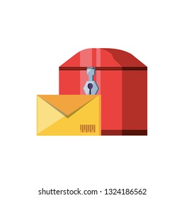 mail box with envelope delivery service