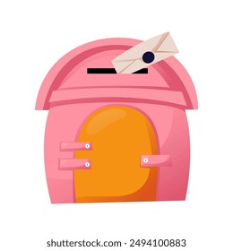 Cuadro de correo e ilustración del sobre. Perfecto para el tema de San Valentín
