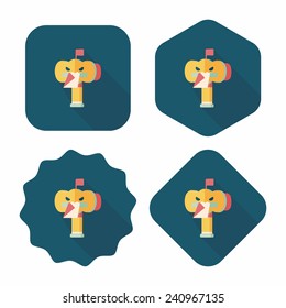 mail box flat icon with long shadow,eps10