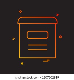 Mail box icon design vector
