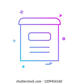 Mail box icon design vector