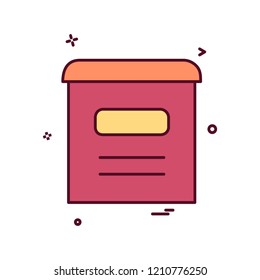 Mail box icon design vector