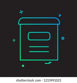 Mail box icon design vector