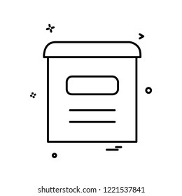 Mail box icon design vector