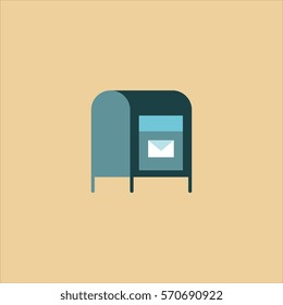 mail box icon flat design