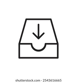 Mail box icon Flat line illustration