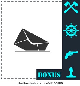 Mail box icon flat. Simple vector symbol and bonus icon