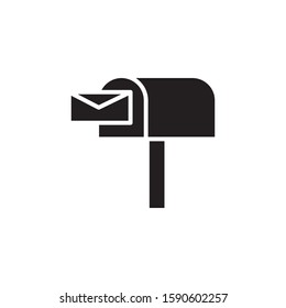 mail box icon, glyph style design