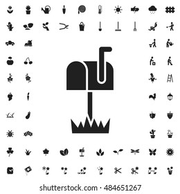 Mail box icon illustration isolated vector sign symbol