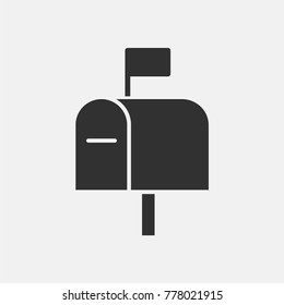 Mail box icon illustration isolated vector sign symbol