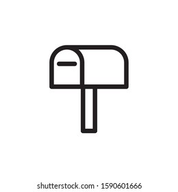 mail box icon, line style design