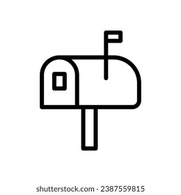 mail box icon line style vector