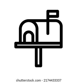 icono de cuadro de correo o logotipo símbolo de signo aislado ilustración vectorial - iconos vectoriales de estilo negro de alta calidad
