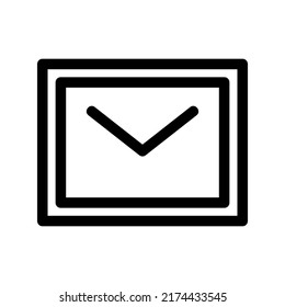 E-Mail-Box-Symbol oder Logo einzeln auf Zeichensymbolen, Vektorgrafik - hochwertige Vektorsymbole in schwarzem Stil
