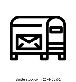 mail box icon or logo isolated sign symbol vector illustration - high quality black style vector icons

