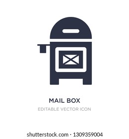 mail box icon on white background. Simple element illustration from Buildings concept. mail box icon symbol design.