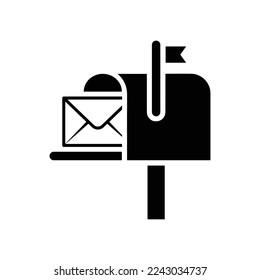 Mail box icon. Post box. PO box. Letter box.