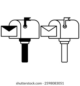 Mail box icon. Post box. PO box. Letter box., simple flat style, logo template sign symbol vector illustration pictogram, for ui or ux isolated on white for mobile app, editable