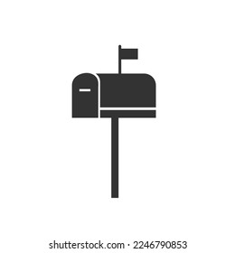 Mail box icon. Postage element background vector ilustration.