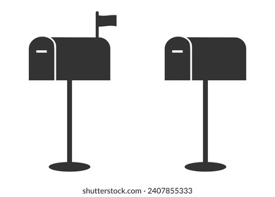 Mail box icon. Postage element background vector ilustration.