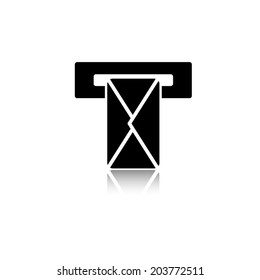 Mail box icon with shadow