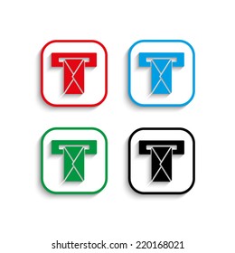 Mail box icon with shadow 