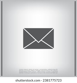 Mail box icon with shadow. Mail box vector icon.
