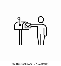 mail box icon sign vector