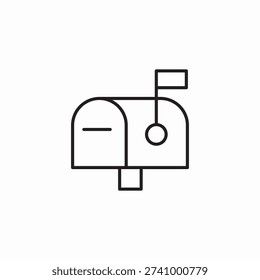 mail box icon sign vector