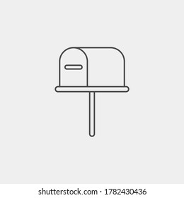 Mail box icon sign vector,Symbol, logo illustration for web and mobile