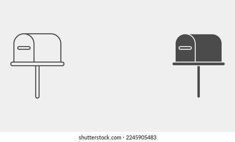 Mail box icon sign vector,Symbol, logo illustration for web and mobile