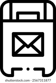 mail box icon. Thin Linear Style Design Isolated On White Background