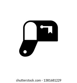 mail box icon in trendy flat design, post box icon 