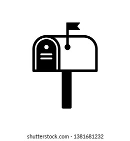 mail box icon in trendy flat design, post box icon 