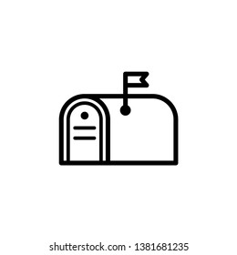 mail box icon in trendy flat design, post box icon 
