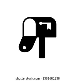 mail box icon in trendy flat design, post box icon 
