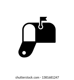 mail box icon in trendy flat design, post box icon 