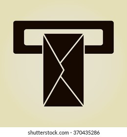 Mail box icon, vector 