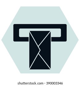 Mail box icon, vector 