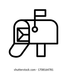 Plantilla de diseño vectorial de icono de cuadro de correo