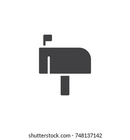 Mail box icon vector, filled flat sign, solid pictogram isolated on white. Post symbol, logo illustration