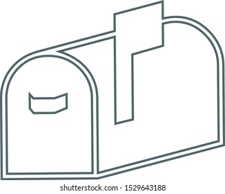 Mail box icon. Vector illustration