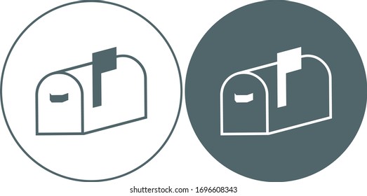 Mail box icon. Vector illustration