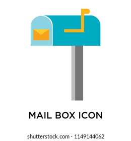 Mail box icon vector isolated on white background for your web and mobile app design, Mail box logo concept