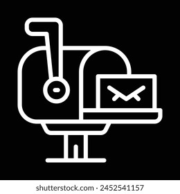esquema del Vector del icono del cuadro de correo