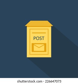 Mail box icons. Flat design. Vector illustration