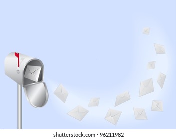 mail box with letter